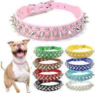 🐾 stylish spiked studded rivet leather dog collar for cats puppy small medium pets by doggyzstyle logo