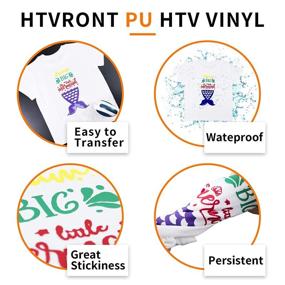 img 1 attached to HTVRONT White HTV Heat Transfer Vinyl Bundle: 24 Pack 12&#34