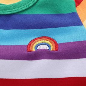 img 1 attached to Motecity Little T Shirt Rainbow Striped