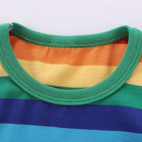 img 2 attached to Motecity Little T Shirt Rainbow Striped