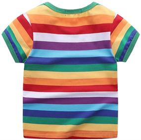 img 3 attached to Motecity Little T Shirt Rainbow Striped