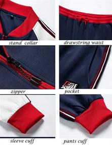 img 3 attached to Litteking Tracksuits Outfit Casual Jogging Sports & Fitness for Team Sports