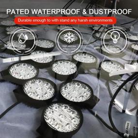 img 2 attached to 🚜 Exzeit Waterproof LED Pods - 54W 3800LMS 60° Flood Offroad Light with CREE Led Chips - Ideal for Truck, Tractor, Jeep, ATV, UTV, Golf Cart, Boat - 12v/24v (3.5 inch)