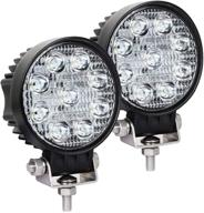 🚜 exzeit waterproof led pods - 54w 3800lms 60° flood offroad light with cree led chips - ideal for truck, tractor, jeep, atv, utv, golf cart, boat - 12v/24v (3.5 inch) logo