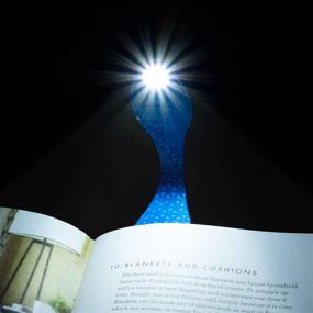 img 3 attached to 📘 FLBLUFlexilight LED Book Light, Reading Lamp, Clip-on Adjustable Bookmark, Slim & Powerful, Compact & Flexible, Travel & Bedside Night Light, Eye-Friendly, Battery Included (Blue Geometrical)