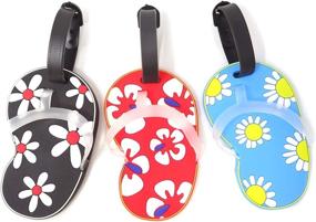 img 4 attached to Customizable Honbay Flip Flops Luggage Baggage: Personalize Your Travel Style!