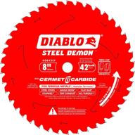 🔪 diablo d0842cf steel demon 8-inch cermet ii carbide ferrous metal saw blade with 42-tooth design: ultimate cutting efficiency logo