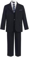 👔 olivia koo pinstripe 6 piece boys' clothing and suits with matching sport coats logo