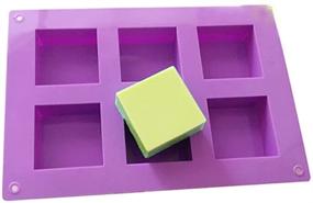 img 3 attached to 🧼 X-Haibei Mini 6-Cavity Basic Plain Square Soap Silicone Mold: Create Perfect Homemade Crafts, 2"x2"x1" Deep, 2oz per Cavity