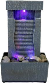 img 4 attached to 💧 11-inch Raining Slate Color-Changing LED Fountain (Adapter not Included)