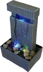 img 2 attached to 💧 11-inch Raining Slate Color-Changing LED Fountain (Adapter not Included)