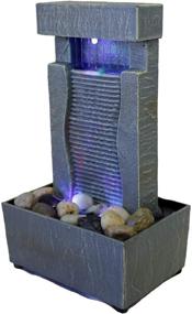img 3 attached to 💧 11-inch Raining Slate Color-Changing LED Fountain (Adapter not Included)