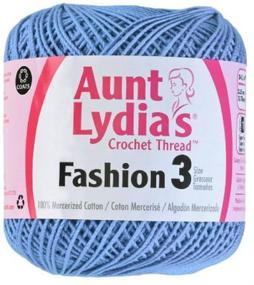 img 2 attached to Aunt Lydia's Crochet Thread - 🧶размер 3 - (2 упаковки) в теплом голубом оттенке