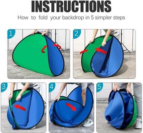 img 2 attached to AFHT 5X7Portable Backdrop Collapsible Chromakey