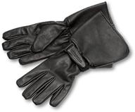 🧤 men's leather gauntlet riding gloves by milwaukee motorcycle clothing company logo