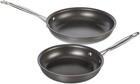 img 3 attached to 🍳 Набор посуды Cuisinart Chef's Classic Non-Stick Hard Anodized из 17 предметов в черном цвете: Несравненная коллекция посуды для кухни.