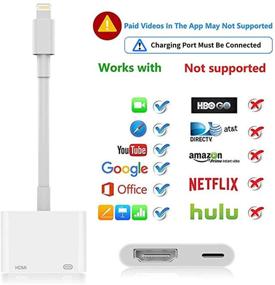 img 1 attached to [MFi Certified] Lightning to HDMI Adapter, Sharllen iPhone Digital 1080P AV 4K Screen Connector Converter with Apple Charging Charger Cable Cord, Compatible with iPhone 12, iPhone 11, iPad for Monitor, HDTV, Projector - White