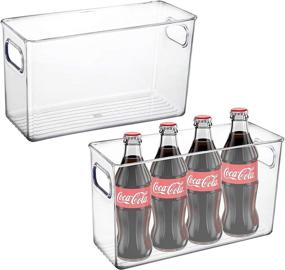 img 4 attached to 🥶 Yarlung 2 Pack Deep Refrigerator Organizing Bins: Clear Kitchen Storage Drawers for Fridge, Freezer, Cabinet