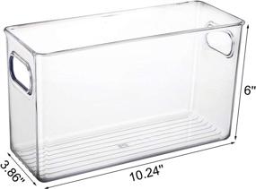 img 3 attached to 🥶 Yarlung 2 Pack Deep Refrigerator Organizing Bins: Clear Kitchen Storage Drawers for Fridge, Freezer, Cabinet