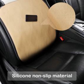 img 1 attached to Enhance Comfort and Protection with 2Pcs Car Seat Cushion Pad - Includes Pocket & Soft PU Leather - Perfect for Car Seat, Office Chair, and Home Use (Black)