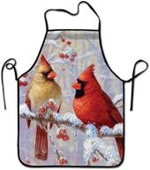 🐦 christmas cardinal birds adjustable apron for kitchen cooking bbq - result love winter joy логотип