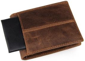 img 2 attached to 👜 Genuine Leather DRF Bifold Wallet: Classic and Practical