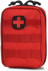 img 4 attached to Red Reebow Tactical First Aid Bag - Molle Medical EMT Pouch for Military Utility