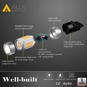 img 2 attached to Alla Lighting 3156 3157 LED Amber Yellow Turn Signal Lights, High Power 4014-SMD Blinker Lamps for T25 Wedge 3457 4157 3457NA 4157NA 5702NAK 3157A 3757 3056 3057 4057