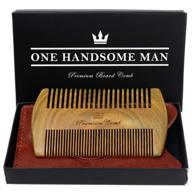 beard comb one handsome man logo