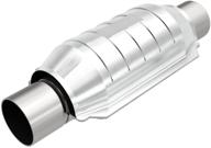 🚀 magnaflow 53005 standard grade universal catalytic converter - stainless steel, 2.25in inlet/outlet diameter, 13in overall length, federal/epa compliant, no o2 sensor - premium replacement logo