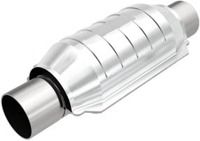 img 1 attached to 🚀 MagnaFlow 53005 Standard Grade Universal Catalytic Converter - Stainless Steel, 2.25in Inlet/Outlet Diameter, 13in Overall Length, Federal/EPA Compliant, No O2 Sensor - Premium Replacement