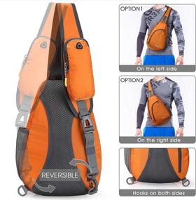 img 1 attached to 🎒 G4Free Enhanced Sling Backpack Shoulder Bags for Hiking - Triangle Rucksack