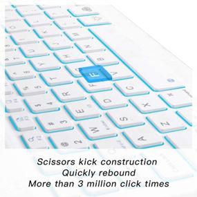 img 1 attached to 🔥 XIWMIX Ultra-Slim Wireless Bluetooth Keyboard - 7 Colors Backlit Rechargeable Keyboard | Compatible with iPad Pro/Air/9.7/10.2/Mini/Other iOS Android Windows Devices