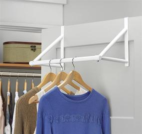 img 3 attached to 🚪 Efficiently Maximize Closet Space with the Whitmor Over The Door Closet Rod, White