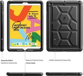 img 3 attached to 🐢 Poetic TurtleSkin Case for iPad 10.2 - Shockproof & Kid-Friendly Silicone Cover