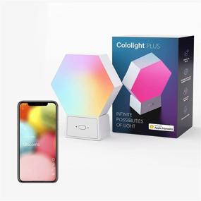 img 4 attached to 🌈 Smart Cololight Hexagon Light with APP Control, Apple Homekit Support, LED Lamp Compatible with Alexa and Google Assistant, WiFi RGB Panel Lights for Gaming Decoration, 1pc Plus Kit