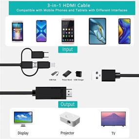 img 3 attached to 📱 1080P Smartphone to HDMI Projection Cable: Tlsdosp - Phone to TV Mirroring Adapter for Smartphone/Tablet, Compatible with Smartphones for Better SEO