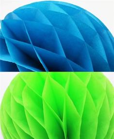 img 2 attached to 🌸 Vibrant MAMUNU 10 PCS Flower Ball Craft Kit: 5 Colorful 10 Inch & 6 Inch Honeycomb Tissue Paper Pom-poms - Perfect Wedding, Birthday & Baby Shower Decorations!