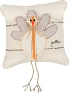 🦃 mud pie canvas turkey leg pillow wrap with dangling detail logo