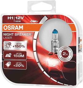 img 3 attached to 🚗 OSRAM Night Breaker Laser H1 Halogen Headlamp: Ultra-Bright 150% More Brightness | 64150NL-HCB | 12V | Passenger Car | Duo Box (2 Lamps)