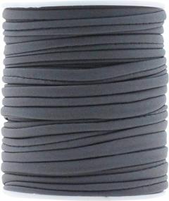 img 4 attached to 🔗 Mandala Crafts Soft Elastic Cord made from Spandex Nylon Fabric for Jewelry Making, Sewing, and Crafting in Traffic Gray - Ideal for SEO