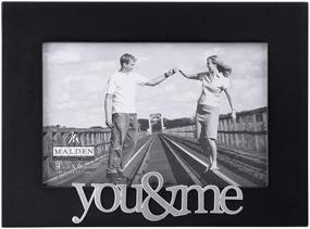 img 3 attached to 🖼️ Black Wood Picture Frame - Malden International Designs Expressions You and Me, 4x6