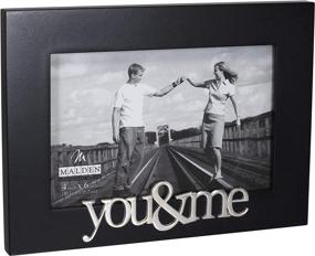 img 2 attached to 🖼️ Black Wood Picture Frame - Malden International Designs Expressions You and Me, 4x6