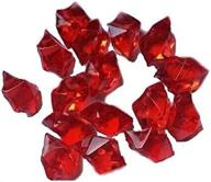💎 a&amp;s creavention translucent acrylic ice rocks crystals gems for vase fillers, table scatters, etc. - 300g bag (red) logo