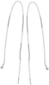 img 1 attached to 💎 4-Inch Beadaholique SS/721/4 Sterling Silver Ear Threaders with Add-a-Bead Option