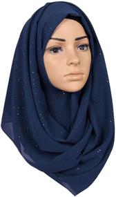 img 2 attached to Editha Muslim Headscarf Turban Lightweight Women's Accessories for Scarves & Wraps