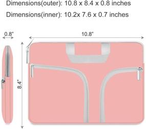 img 2 attached to 📱 HESTECH Tablet Sleeve Protective Case for Chromebook Duet 10.1"/10.2" iPad/9.7" 10.9" iPad Air 4/11" 10.5" New iPad Pro/Samsung Galaxy Tab 10.1 S6 Lite, S7 with Smart Keyboard - Pink