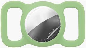 img 4 attached to 🐶 Qbool Case: Emerald Green AirTag Dog Collar with GPS Tracking & HD Screen Protector