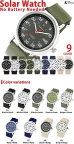 img 3 attached to 🌞 Lad Weather Solar Powered Military Nylon Strap Watch: Rugged Durability with Eco-Friendly Solar Technology