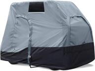 🏌️ all season golf cart enclosure - explore land weatherproof cover universal fits ezgo club car yamaha 2/4 passengers, with driver side door and back side zipper window logo